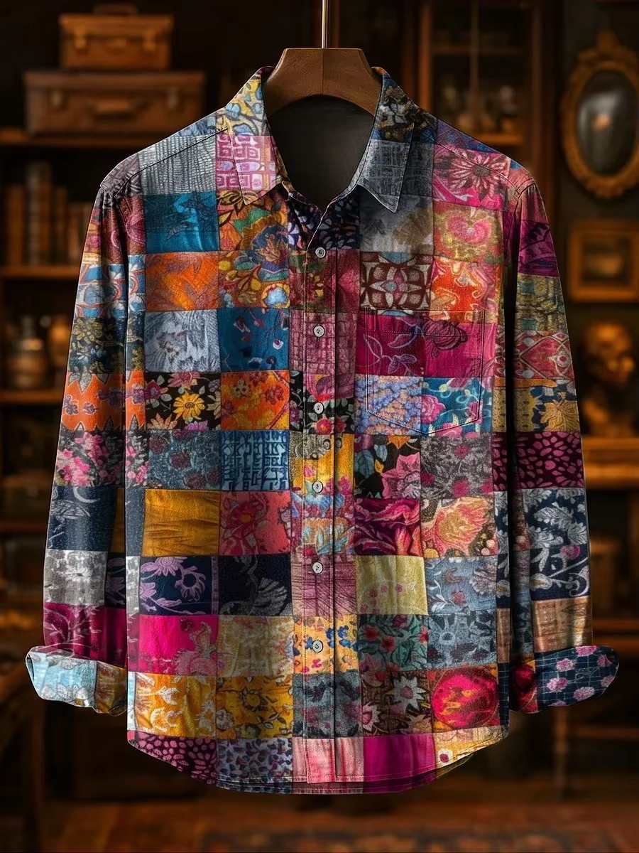 Mens Linen Shirt Long Sleeve - Camisa Casual de Moda para Hombre,