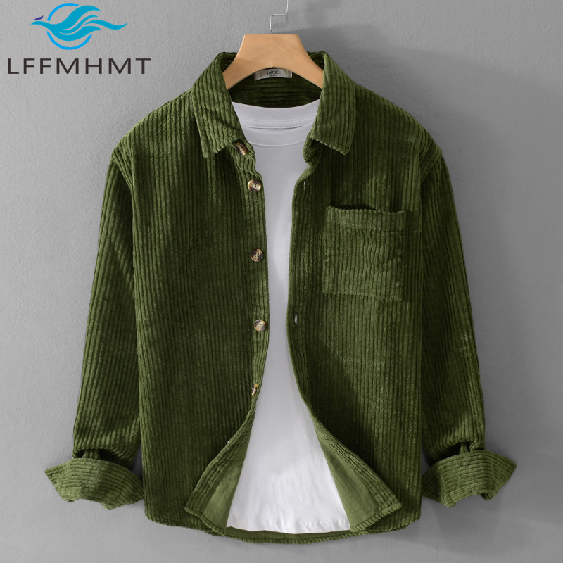 Camisa de pana para hombre 202 - Corduroy Button Up Shirt Men reseña y precio