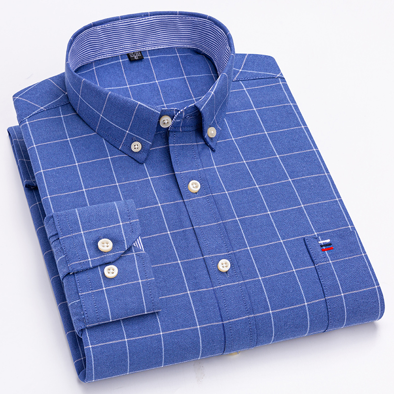 100% de algodón puro Oxford pa - Oxford Cotton Casual Shirt Business reseña y precio