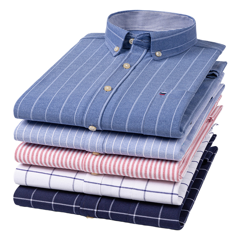 100% de algodón puro Oxford pa - Oxford Cotton Casual Shirt Business reseña y precio