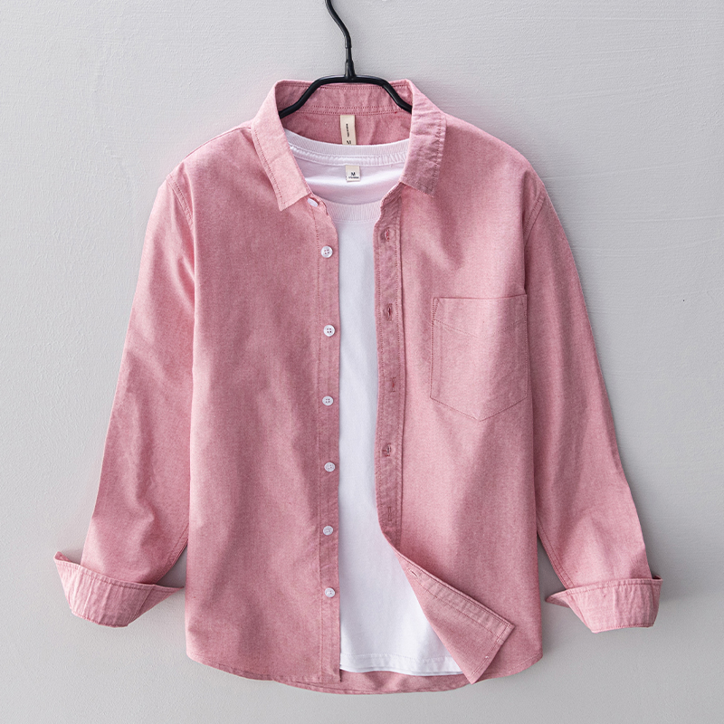 Camisas de algodón de manga la - Oxford Cotton Casual Shirt Business reseña y precio