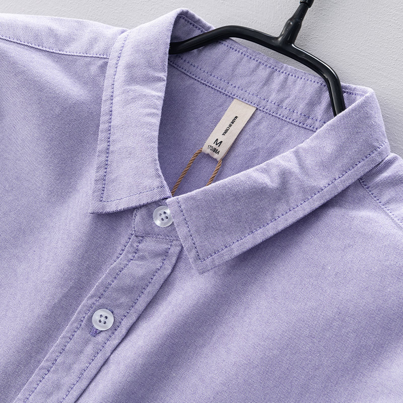 Camisas de algodón de manga la - Oxford Cotton Casual Shirt Business reseña y precio