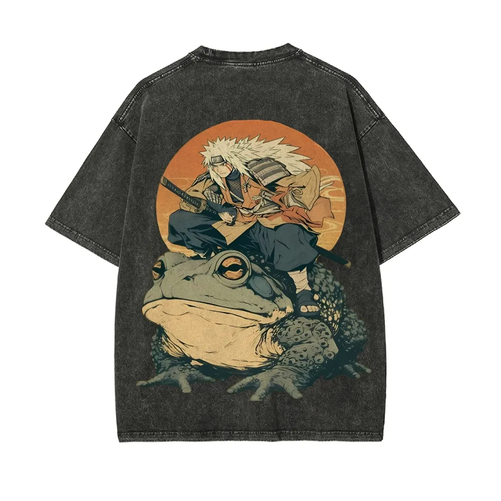 Camiseta Naruto Jiraiya Gamabu - Acid Wash Vintage Graphic T Shirt reseña y precio