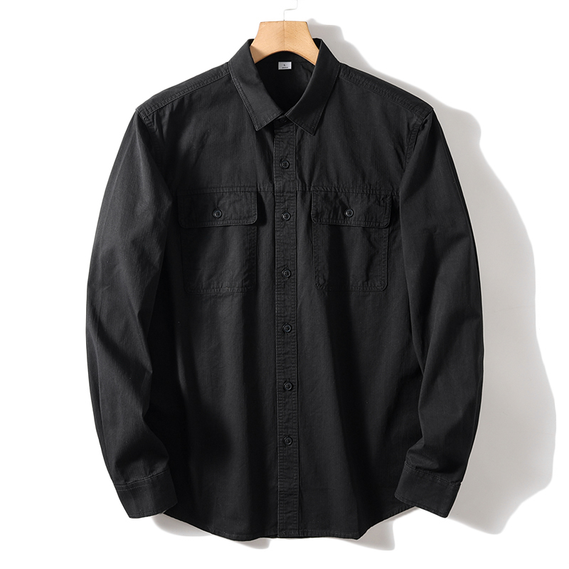 Camisa de manga larga con dobl - Oxford Cotton Casual Shirt Business reseña y precio