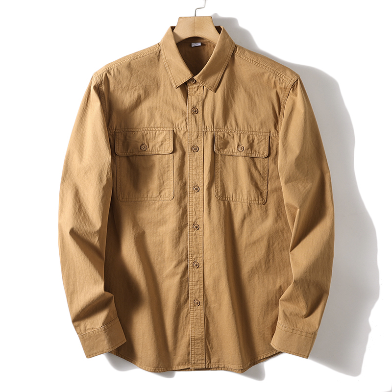 Camisa de manga larga con dobl - Oxford Cotton Casual Shirt Business reseña y precio