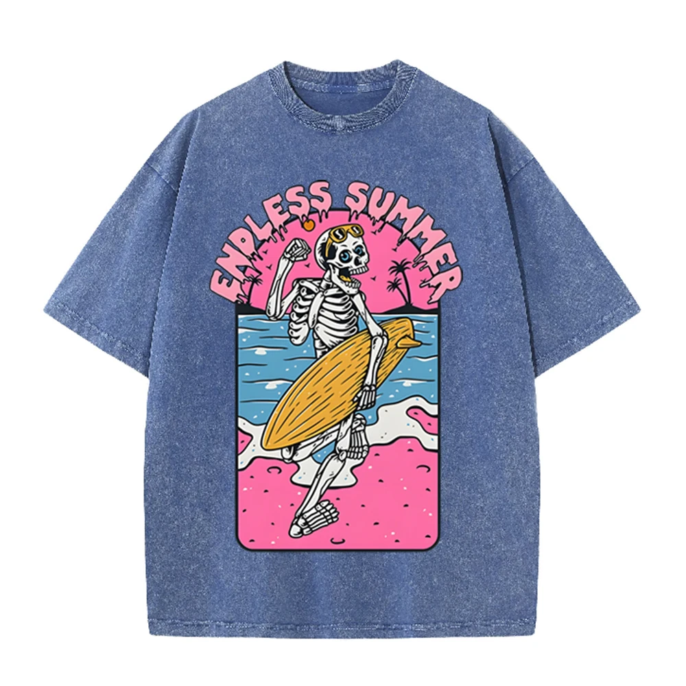 Camiseta Oversize Unisex Negra - Acid Wash Vintage Graphic T Shirt reseña y precio