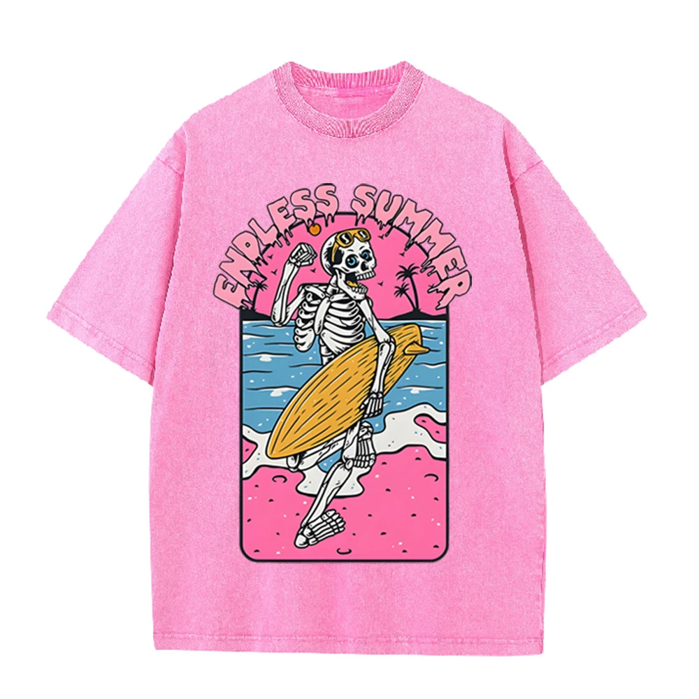 Camiseta Oversize Unisex Negra - Acid Wash Vintage Graphic T Shirt reseña y precio