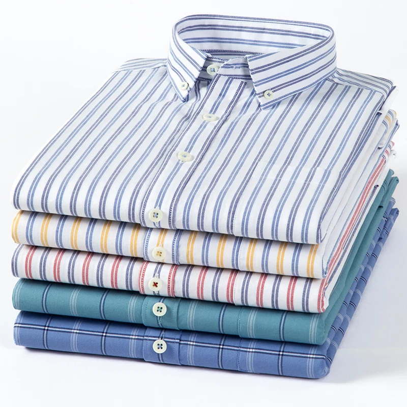 Camisas de algodón puro Oxford - Oxford Cotton Casual Shirt Business reseña y precio