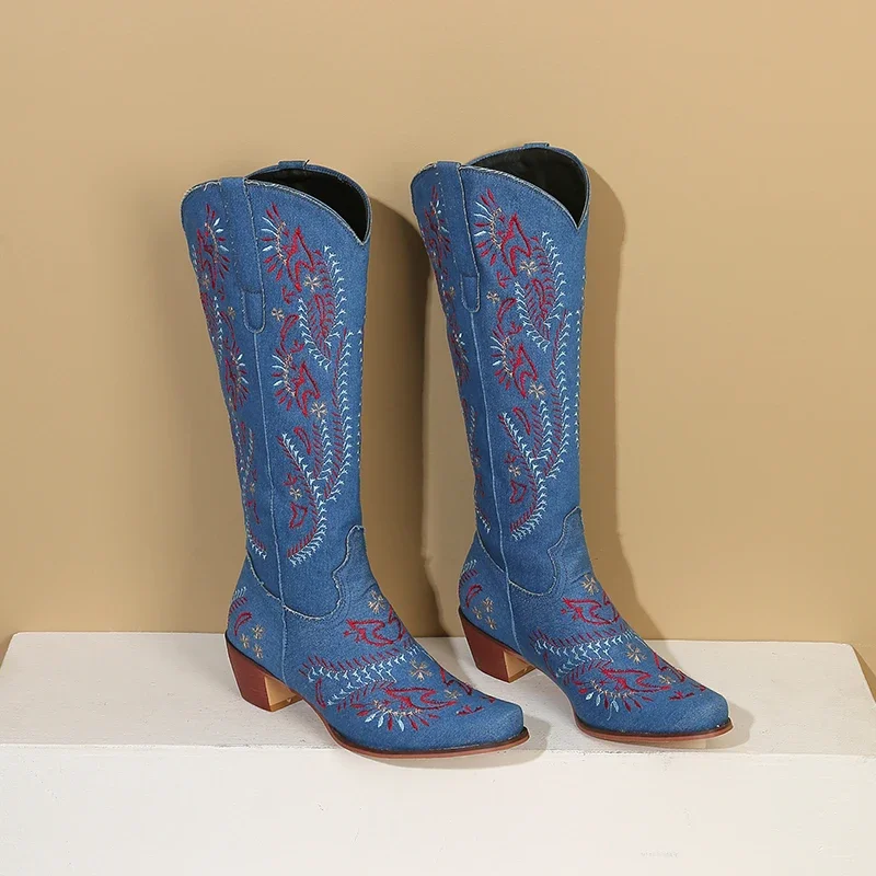 Botas vaqueras azules de vaque - Jeans reseña y precio
